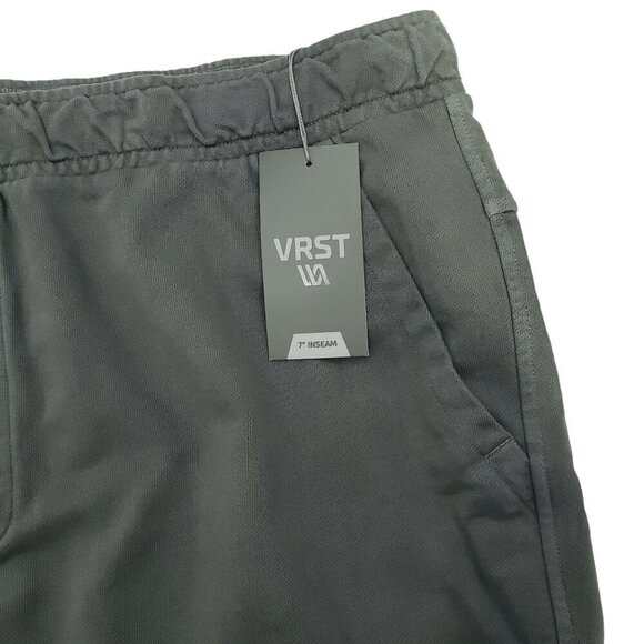 NWT VRST Men's 7'' Washed Twill Terry Short Size 2XL Gray/Black NEW - Picture 5 of 10